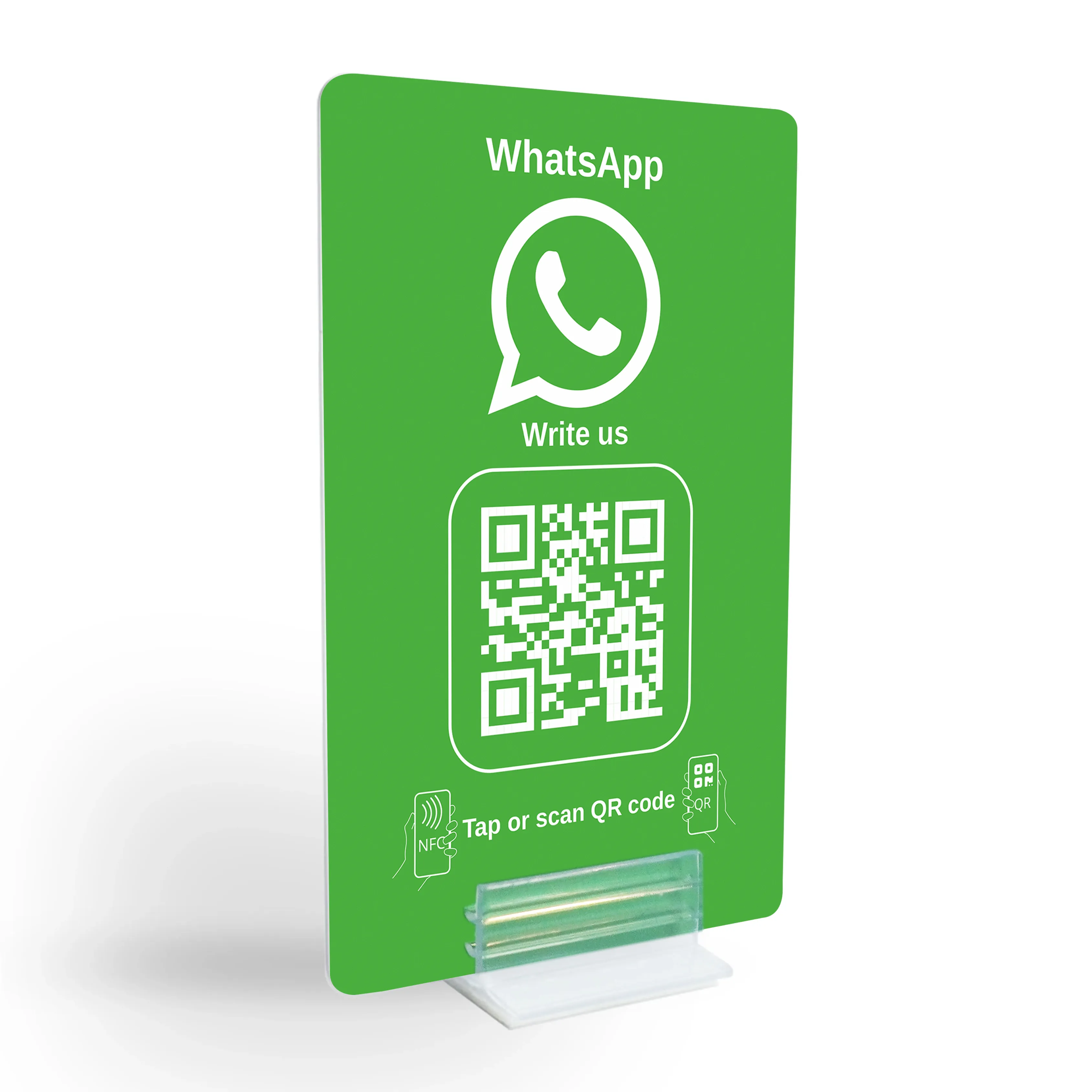 WhatsApp Direct Connect - Présentoir NFC/code QR pour un contact instantané avec le client